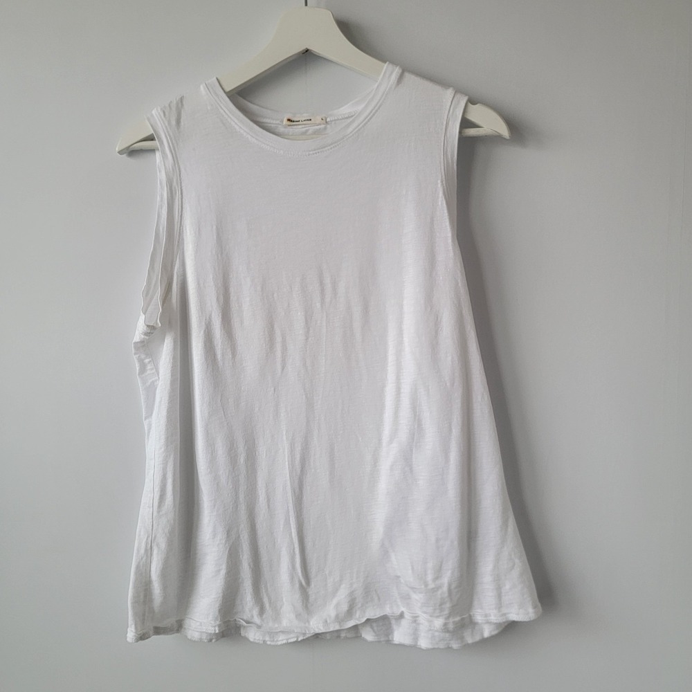 Marine Layer Women's Tulip Open Back Tank top size L Sleeveless